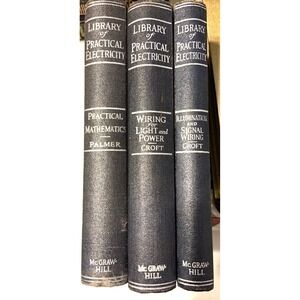 Library Practical Electricity Vintage Book Set 3 McGraw-Hill Palmer Croft